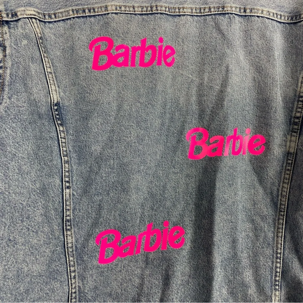 Vintage Barbie Denim Medium Wash Jean Jacket Size XL - Picture 2 of 7